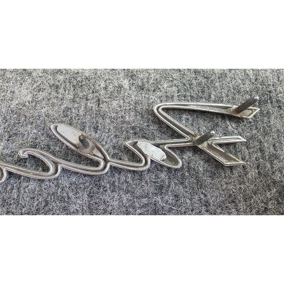 Vintage Ford Falcon Chrome Emblem Badge Ornament Long Classic Car Accessory - Picture 7 of 8